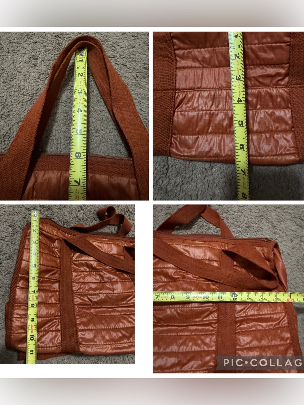 Vintage (70’s) Quilted Spacesac Duffle-Terra Cotta-GUC - Picture 17 of 17